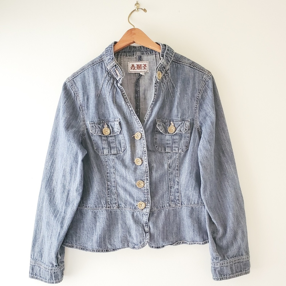 AMX Fitted Denim Jacket Size L